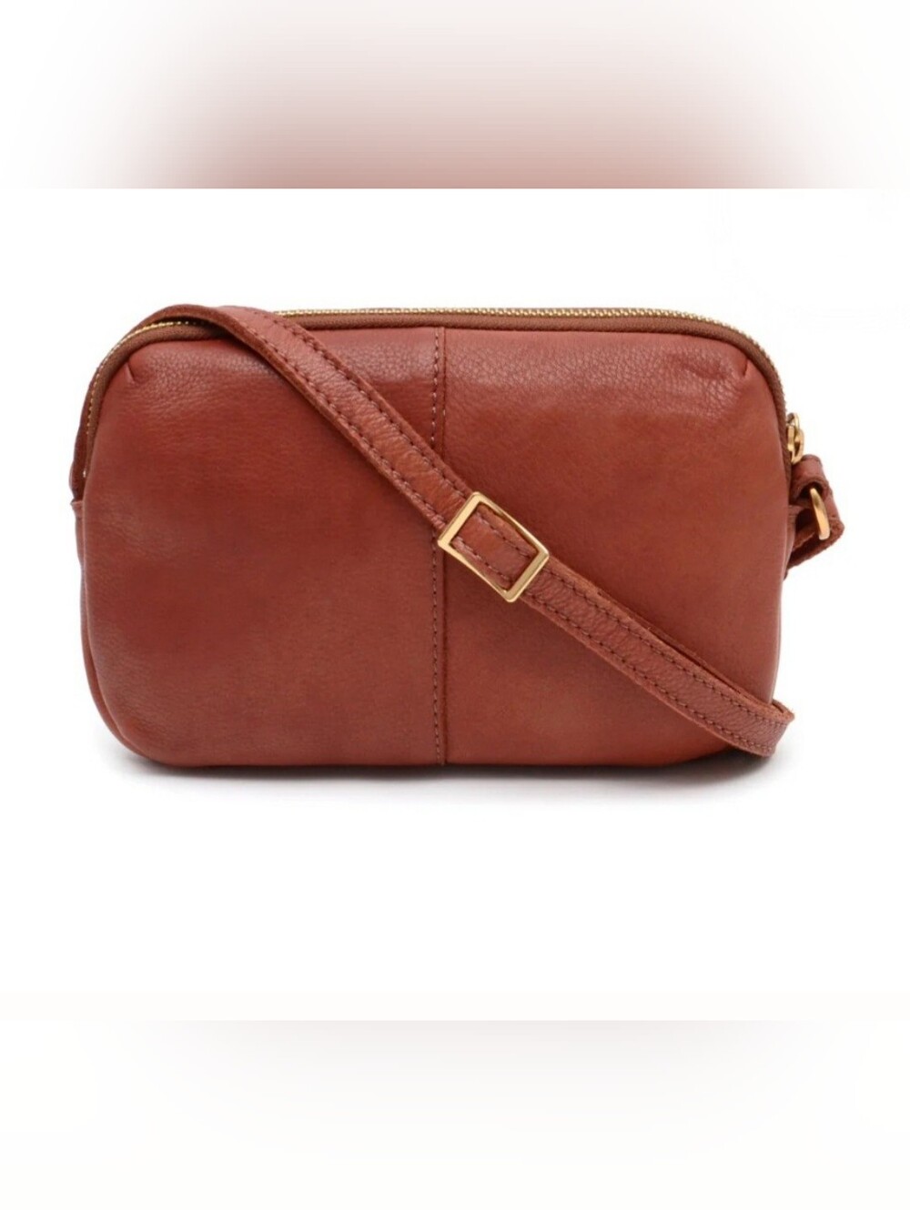 Margot Ryan Phone Crossbody Bag in Brandy Leather